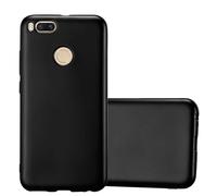 cadorabo Case works with Xiaomi Mi A1 / 5X in METALLIC BLACK - Shockproof and Scratch Resistant TPU Silicone Cover - Ultra Slim Protective Gel Shell Bumper Back Skin