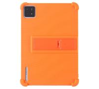 Case for Xiaomi Pad 6S Pro (12.4 Inch),Reinforced Four-Corner Rugged Shockproof Silicone Cover with Foldable Kickstand (Orange)