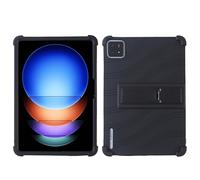 Case for Xiaomi Pad 6S Pro 12.4 inch Tablet with PC Kickstand, Soft Silicone, Washable, Thickened Corner Shockproof Case, Black