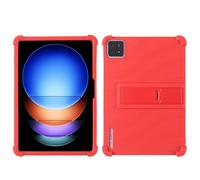 Case for Xiaomi Pad 6S Pro 12.4 inch Tablet with PC Kickstand, Soft Silicone, Washable, Thickened Corner Shockproof Case, Red