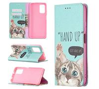 Case for Xiaomi Poco M3, Shockproof Colorful PU Leather Flip Wallet Case with Magnetic Closure Stand Card Holder Slots Premium Protective Cover for Xiaomi Poco M3, Cat