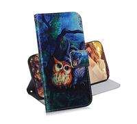 Case for Xiaomi Redmi 9AT/9A/9i, Animal Painted Wallet Phone Case, Magnetic Buckle Card Slot Flip Cover for Xiaomi Redmi 9AT/9A/9i Case PU Leather, Owl