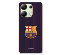 Case for Xiaomi Redmi Note 13 4G - Poco M6 4G FC Barcelona Stripes Blaugrana Transparent to Protect Your Mobile Phone. Flexible Silicone Layer with Official FC Barcelona Licence