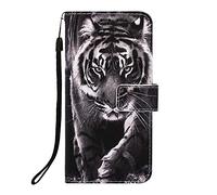 Case for Xiaomi Redmi Note 14 5G, 3D Painted Shock-Absorption Wallet Folio Flip PU Leather Cover with Card Holder Slot Money Pouch Kickstand Magnetic Closure Notebook Protective Skin Tiger
