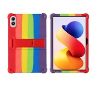 Case for Xiaomi REDMI Pad 2 Pro 2025 12.1 inch Tablet with PC Kickstand, Soft Silicone, Washable, Thickened Corner Shockproof Case, Rainbow