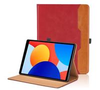 Case for Xiaomi Redmi Pad SE 8.7" 2024 / Redmi Pad SE 8.7 inch 2024 PU Leather Smart Cover with Pocket &Pencil Holder, Multi-Angle Viewing Stand Cover -Red