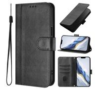 Case for Xiaomi Redmi Turbo 5 5G / Poco X8 Pro 5G, Flip Wallet Phone Case Shockproof Retro PU Leather Protective Cover with Magnetic Clasp Kickstand Card Slots Holder Cover, Black