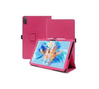 Case for ZOFYWNAS A10 Android 14 Tablet 10 Inch 2024 Upgraded Version，WUNIAK Premium Leather Business Folio Stand Cover with Hand Strap for Tablet,Rose Red.