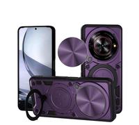 Case for ZTE Blade A75 5G,Military Grade Flashing [Built-in Kickstand] Magnetic Rotate Ring Holder Heavy Duty TPU+PC Shockproof Protect Phone Case for ZTE Nubia Focus 5G/Blade A75 5G (Purple)