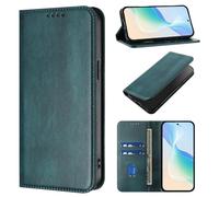 Case for ZTE Blade V80 Vita/Nubia V80 Design, Retro PU Leather Wallet Case Flip Cover with RFID Blocking Card Slots Stand Magnetic Clasp Protective Cover, Green