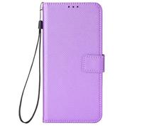 Case for ZTE Nubia Focus 2 Ultra 5G Cover,Imitation leather Flip magnetic Wallet design phone Protective Case With Card Slots,Simple diamond texture-Purple