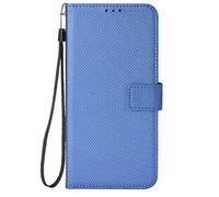 Case for ZTE Nubia Focus 2 Ultra 5G Cover,Imitation leather Flip magnetic Wallet design phone Protective Case With Card Slots,Simple diamond texture-Blue