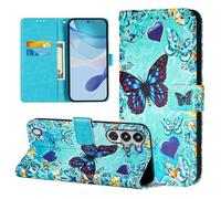Case for ZTE Nubia Red Magic 10 Pro, Flip Wallet Phone Case Colour Pattern Shockproof PU Leather Protective Cover with Magnetic Clasp Kickstand Card Slots Holder, Butterflies