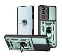 Case for ZTE Nubia Red Magic 10 Pro with Slide Camera Cover, Camera Protector Magnetic Hybrid Rugged Ring Kickstand Military Armor Shockproof Case for Nubia RedMagic 10 Pro (Green)