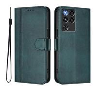 Case for ZTE Nubia Red Magic 11 Pro, Flip Wallet Phone Case Shockproof Retro PU Leather Protective Cover with Magnetic Clasp Kickstand Card Slots Holder Cover for ZTE Nubia Red Magic 11 Pro, Green