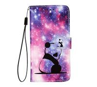 Case for ZTE Nubia RedMagic 11 Air, Flip Wallet Phone Case Colour Pattern Shockproof PU Leather Protective Cover with Magnetic Clasp Kickstand Card Slots Holder, Panda