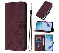 Case for ZTE Nubia RedMagic 11 Air, Flip Wallet Phone Case Shockproof PU Leather Book Folio Protective Cover with Magnetic Clasp Kickstand Card Slots Holder for ZTE Nubia RedMagic 11 Air, Burgundy