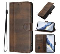 Case for ZTE Nubia RedMagic 11 Air, Flip Wallet Phone Case Shockproof Retro PU Leather Protective Cover with Magnetic Clasp Kickstand Card Slots Holder Cover for ZTE Nubia RedMagic 11 Air, Brown