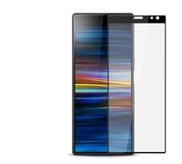Case Friendly Design 5D Tempered Glass Screen Protector Compatible with Sony Xperia 10 Plus (2019) Full Coverage Full Glue in Black