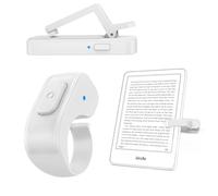 [Case-Friendly] Remote Control Page Turner Ring for Kindle Paperwhite Oasis Scribe Kobo eReaders Page Turner Clicker for iPhone ipad Tablets with Storage Bag