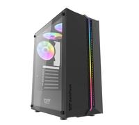 Case Gaming PC Computer 3 RGB Fan Midi Tower Itx M-ATX Itx USB 3.0 Black