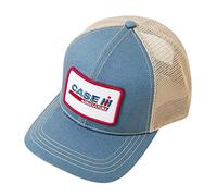 Case IH® Officially Licensed Men's Trucker Hat - Adjustable Snapback, Embroidered Patch, Breathable Mesh Baseball Cap, (US, Alpha, One Size, Blue/White), Blue/White, One size