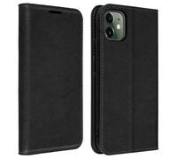 Case IPHONE 11 Folio Real Leather Card Holder Black Video Support