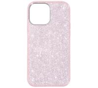 Case iPhone 13 Pro Max Removable Glitter Silicone Semi-Rigid pink