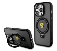 CG MOBILE Ferrari FEHMP15SUSCAK Case for iPhone 15 6.1 Inch Black Hard Case Ring Stand 2023 Collection