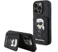 CG MOBILE Karl Lagerfeld Saffiano Hard Case with Card Slot for iPhone 15 Pro Max