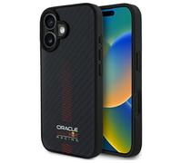 Case iPhone 16 Red Bull Racing Carbon Look MagSafe Logo Black Red