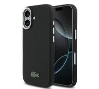Case iPhone 17 Lacoste Faux Leather Black Logo Crocodile Magsafe