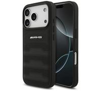 Case iPhone 17 Pro Genuine Leather Perforated Mercedes AMG Black Logo