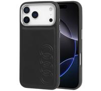 Case iPhone 17 Pro Max Faux Leather Audi TT MagSafe Black Logo