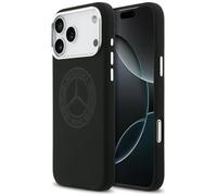 Case iPhone 17 Pro Max Mercedes Silicone Black Vintage Logo MagSafe