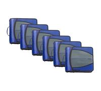 Case-it Mighty Zip Tab School Zipper Binder | 3-Inch O-Rings, 600-Sheet Capacity, 5-Subject Expanding File Folder, Multiple Pockets & Storage Organizer, Shoulder Strap | D-146 Midnight Blue | 6 Pack