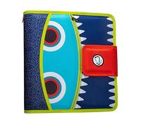 Case it S-835-ME Open Tab Monster Eye Strap Binder, 5-Tab Expanding File, 2-Inch O Rings, Navy Blue (S-835-ME-NBLU)