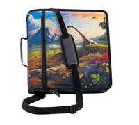 Case-it The Print Mighty Zip Tab 3" O Ring Binder with Zipper, 5 Colours, Multi Pockets, 600 Sheets, with Strap