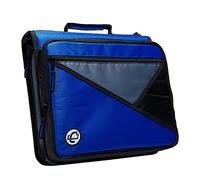 Case-it The Universal Zipper Binder - 2 Inch O-Rings - Padded Pocket That Holds up to 13 Inch Laptop/Tablet - Multiple Pockets - 400 Page Capacity - Comes with Shoulder Strap - Blue LT-007