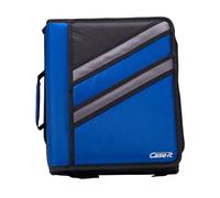 Case-it The Z Shape Zipper Binder - Two Binders in One - Double Sided 1.5 Inch D-Ring - Multiple Pockets - 500 Page Capacity - Comes with Shoulder Strap, Midnight BlueZ-176