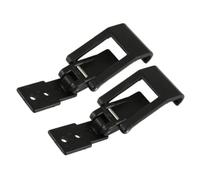 Case Latch Replacement Set Black Two-Hole Mount Hardware, 2 Piece Closure Repair Part for Toolbox Service, Small Gear Chest Maintenance Closure Clasp