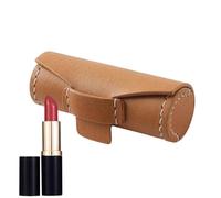 - Case - Lipstick Sleeve Bag, Cosmetic Storage Box, Leather Stamp Storage, Women's Organiser Bag, Cylindrical Lipstick Case Bag, Lip Balm Holder for Women and Girls, Light brown, see description, See
