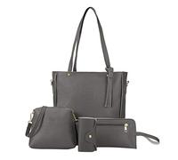 Case Mate 20 Pro Wallet Four Piece Shoulder Bag Women's Purses Large (Dark Grey, One Size)