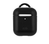 Case-Mate - AirPods Hook Ups Case & Neck Strap - Leather - Black