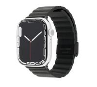 Case-Mate Apple Watch Band 49mm 46mm 45mm 44mm 42mm - Vegan Leather Replacement Strap for Men Women - Compatible with iWatch Ultra 2/1 Series 10/9/8/7/6/5/4/3/2/1/SE - Signature Ridge Band - Black