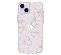 Case-Mate Floral Gems Case protective cover compatible with Apple iPhone 14 case flowers [Shockproof | Up to 10ft drop protection | Made from recycled material] - Glitter