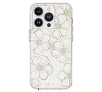 Case-Mate Floral Gems Case protective cover compatible with Apple iPhone 14 Pro flowers [Shockproof | Up to 10ft drop protection | Made from recycled material] - Glitter