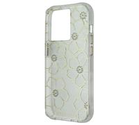 Case-Mate Floral Gems Case protective cover compatible with Apple iPhone 14 Pro flowers [Shockproof | Up to 10ft drop protection | Made from recycled material] - Glitter