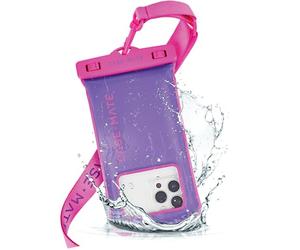 Case-Mate - IP68 Waterproof Phone Pouch [Touchscreen Compatible] - Floating Waterproof Phone Case w/Crossbody Lanyard for iPhone 14 Pro Max/ 13 Pro Max/ 12 Pro Max/ 11/ S23 Ultra - Purple Paradise