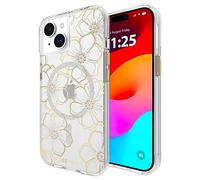 Case-Mate iPhone 15 Case - Floral Gems [12ft Drop Protection] [Compatible with MagSafe] Magnetic Cover with Sparkly Rhinestones for iPhone 15 6.1", Anti-Scratch, Shock Absorbent Materials, Slim